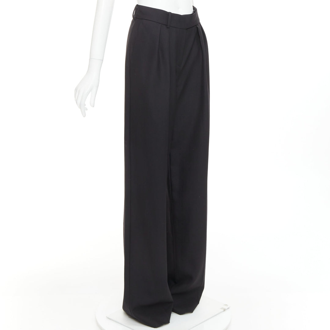 ALEXANDRE VAUTHIER AW2021 black double front dart wide leg pants