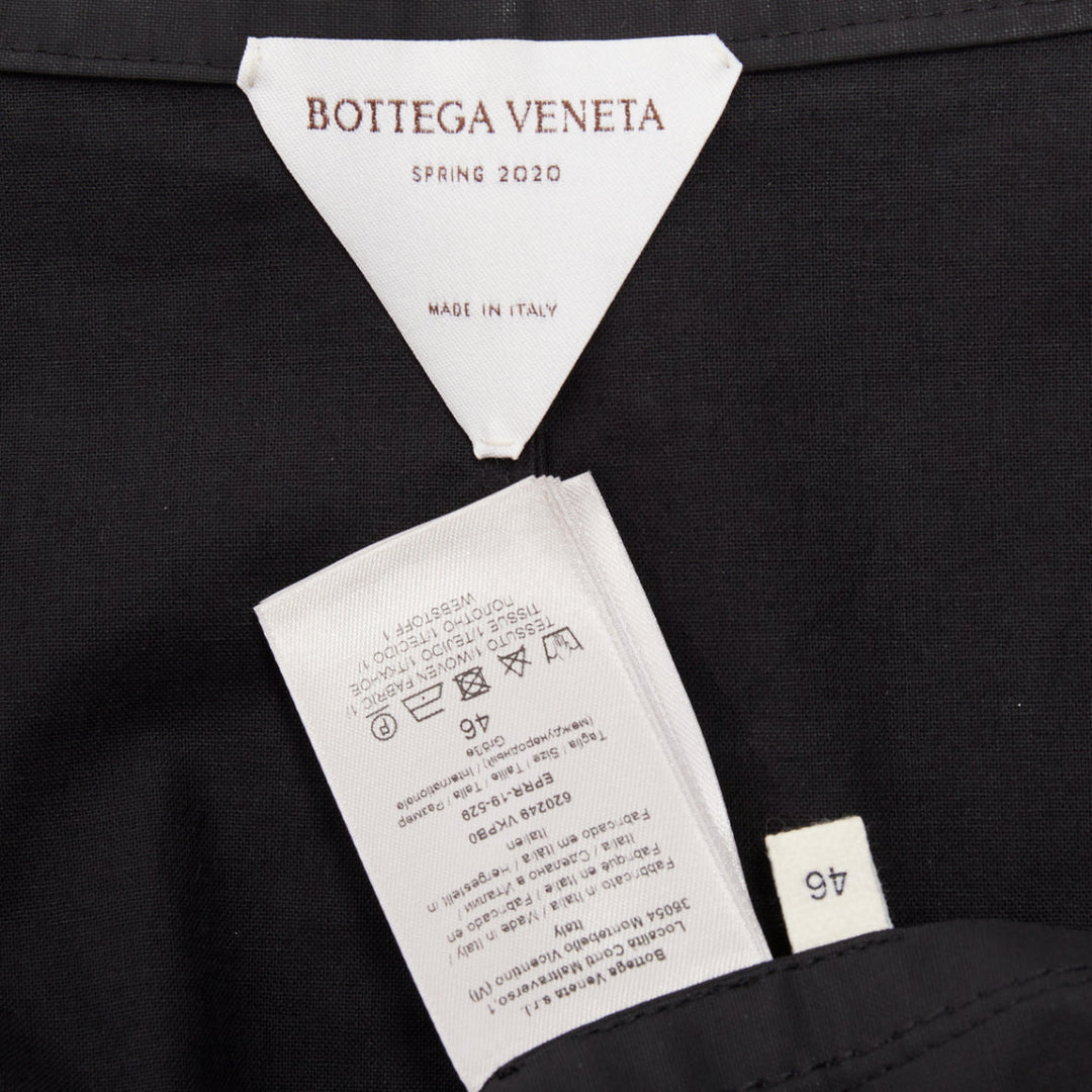 BOTTEGA VENETA 2020 Runway black cotton sleeveless utility jumpsuit IT46 S