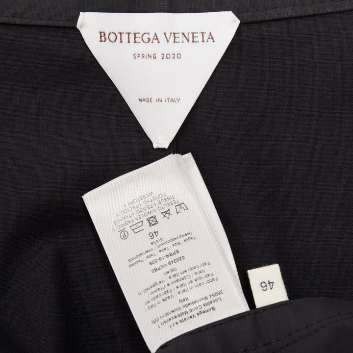 BOTTEGA VENETA 2020 Runway black cotton sleeveless utility jumpsuit IT46 S