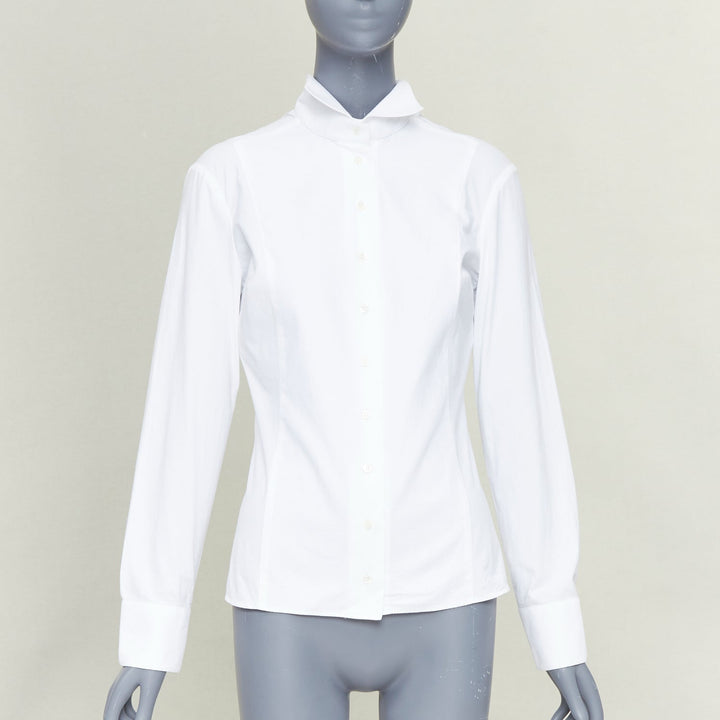 ALEXANDER MCQUEEN 2006 tailored long sleeve spread collar cotton shirt IT42 M
