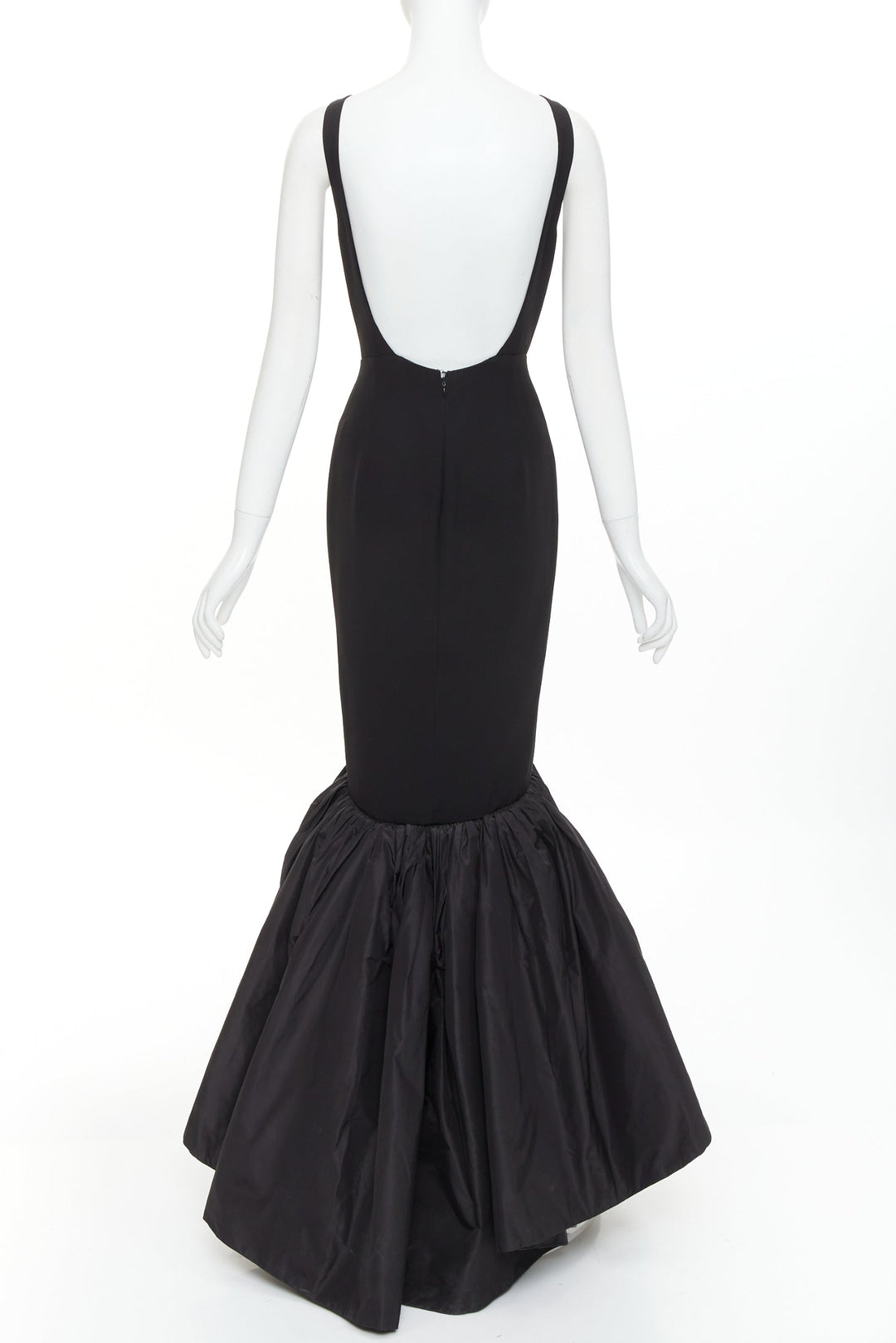 rare ALEXANDRE VAUTHIER COUTURE SS2025 Runway black volume taffeta trumpet gown