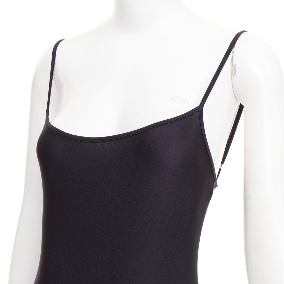 BALENCIAGA Demna 2022 black lycra second skin catsuit FR36 S Kim Kar