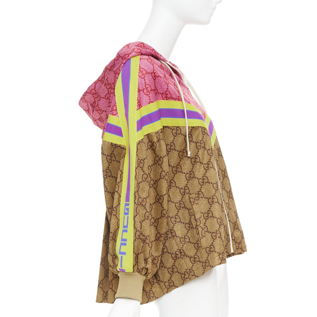 GUCCI 2019 Michele Runway GG Technical Pleats GG monogram flared track jacket XS