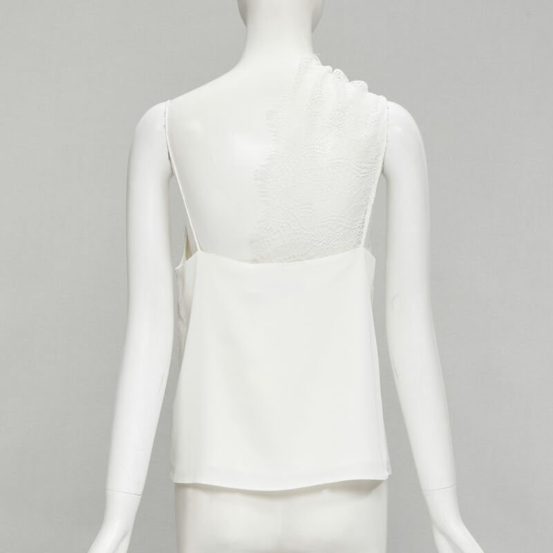 Female mannequin wearing Christopher Esber White Viscose Women Camisole in Size UK10 | Available at JHROP