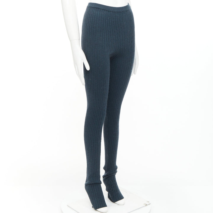 MAISON MARGIELA dark green 100% wool 4 stitches knitted pants M