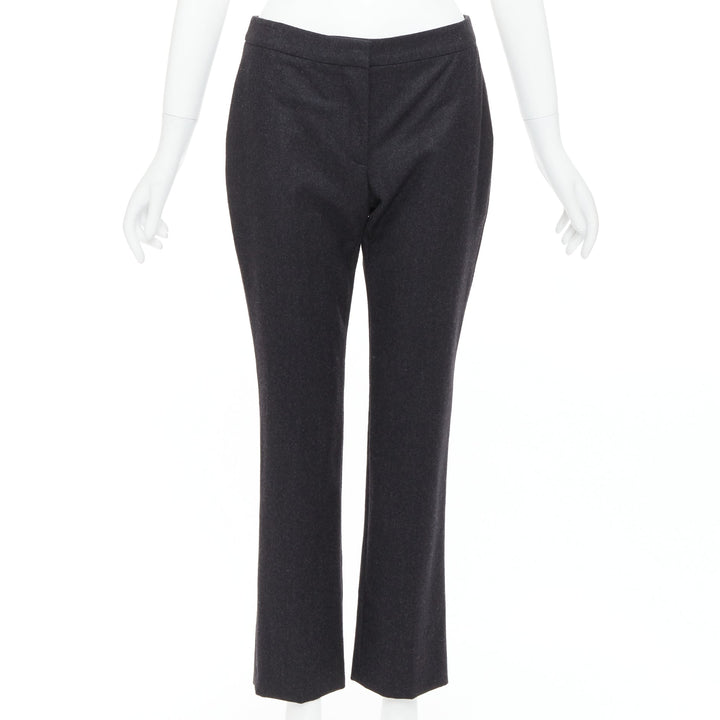 ALEXANDER MCQUEEN 2019 grey wool tapered bootcut pants IT38 XS
