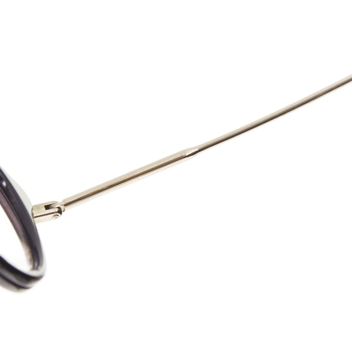 THOM BROWNE TB-011-H-NVY-SL-V-49 navy acetate silver metal optical glasses 49mm