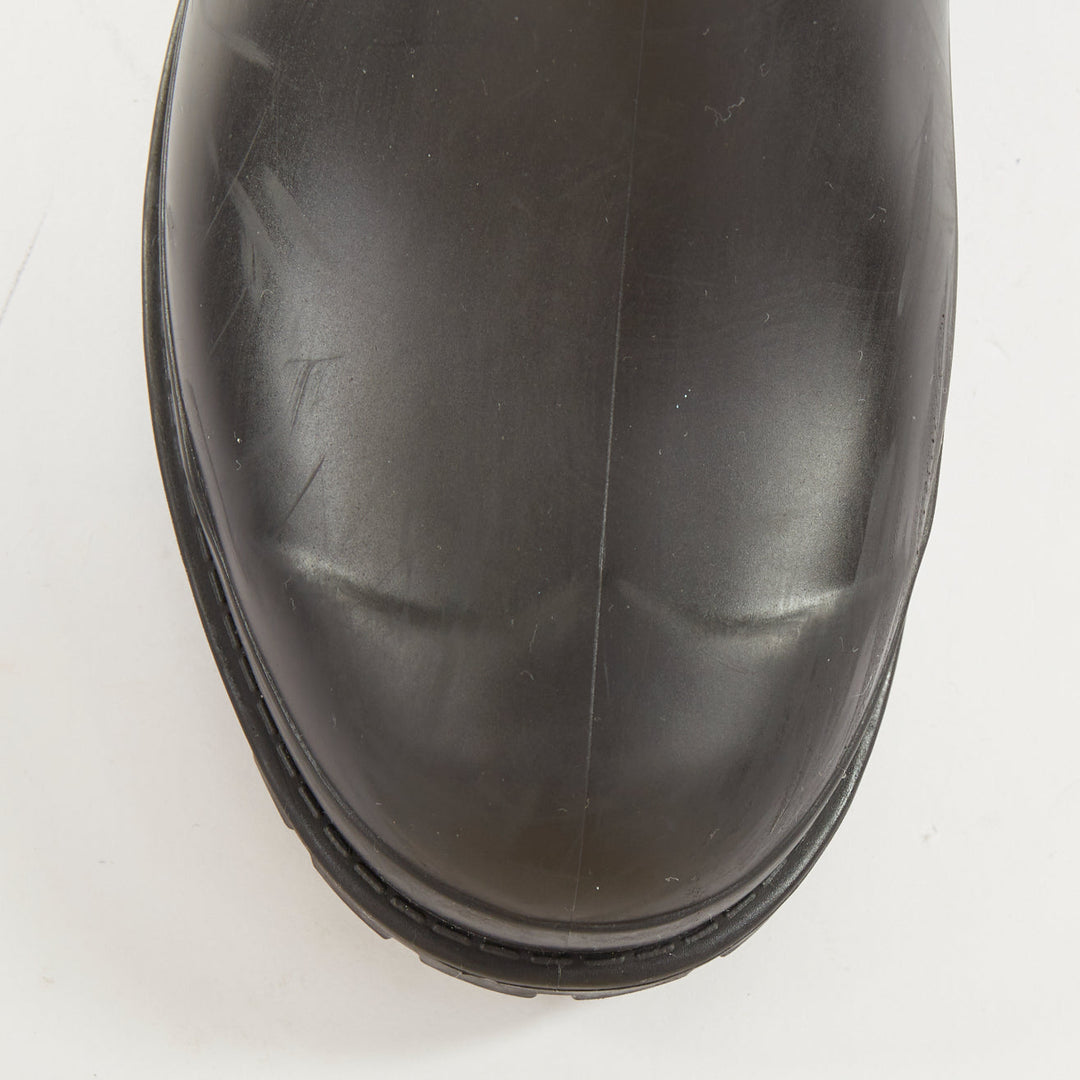 SAINT LAURENT 2016 Runway Festival matte black rubber buckle rain boots EU39