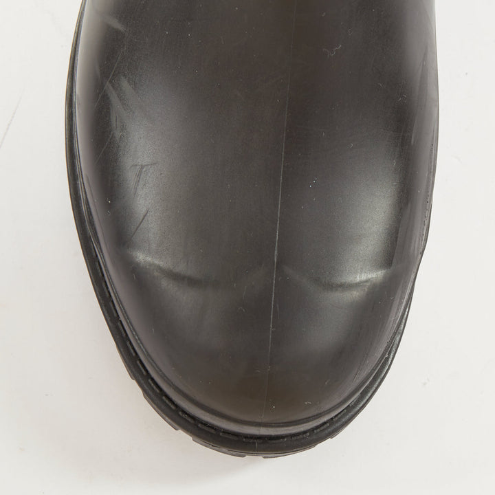 SAINT LAURENT 2016 Runway Festival matte black rubber buckle rain boots EU39