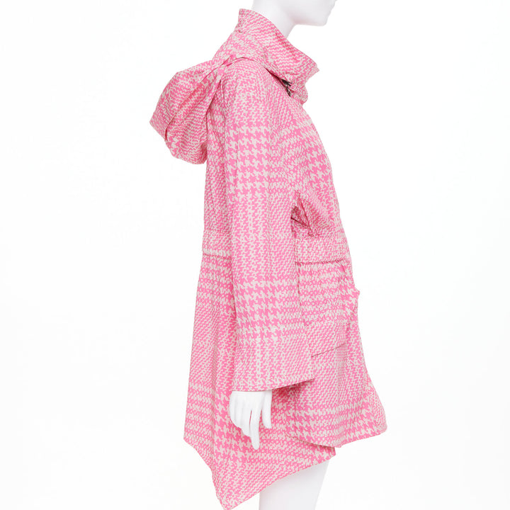 FENDI 2018 Pop Tartan drawstring pleated pink check windbreaker jacket IT46 XL