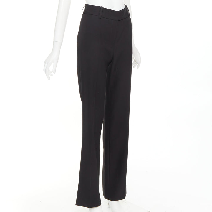 ALEXANDRE VAUTHIER COUTURE SS2025 Runway black high waist straight trouser pants