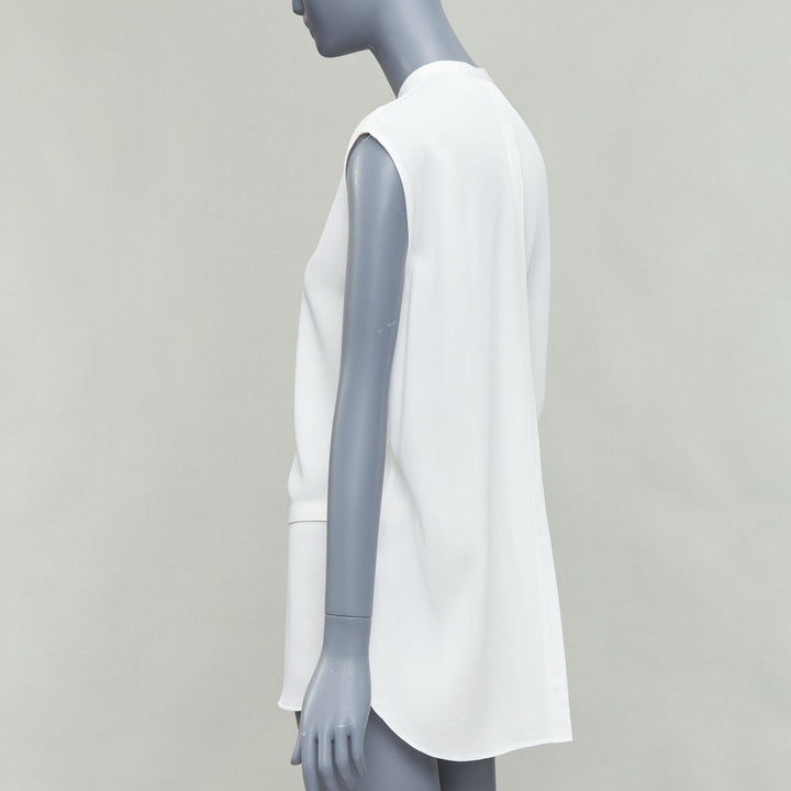 HELMUT LANG white tie front deconstructed backless vest top S