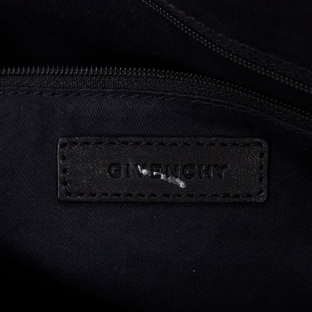 GIVENCHY Antigona brown leopard print calf skin silver logo top handle bag