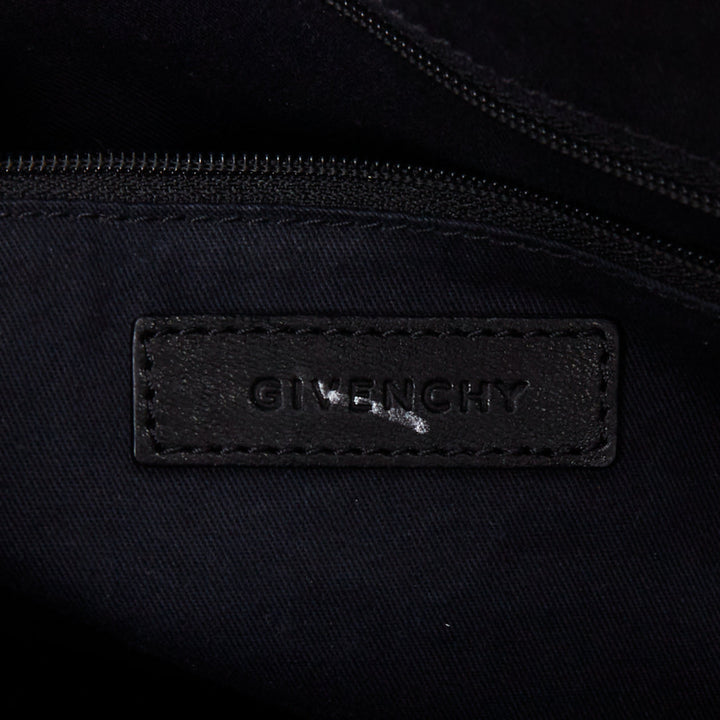 GIVENCHY Antigona brown leopard print calf skin silver logo top handle bag