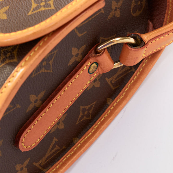 LOUIS VUITTON Marne brown LV monogram honey leather duffle crossbody bag