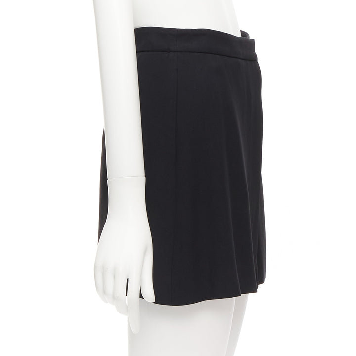 ALEXANDER MCQUEEN 2016 black double flap front minimal dress short IT38 XS