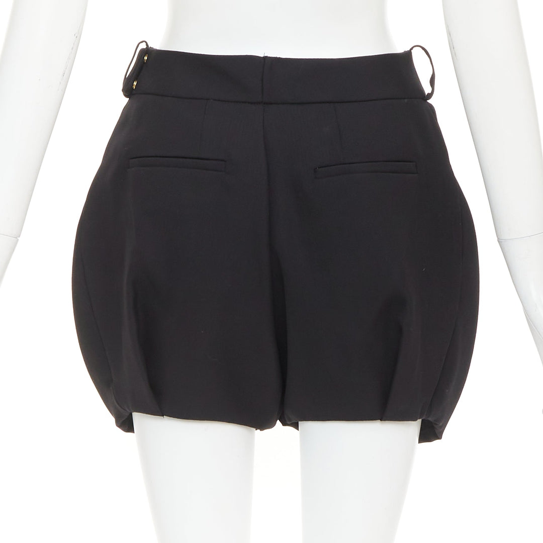 ALEXANDRE VAUTHIER COUTURE AW2019 Runway black darted pocket balloon shorts