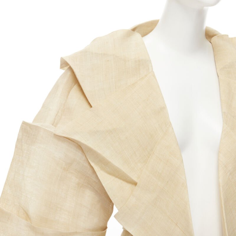 Issey Miyake - Beige Women Work Top | JHROP Preloved Luxury