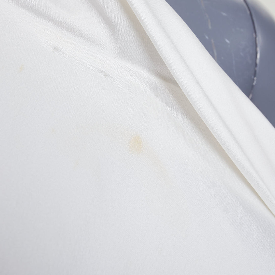 GALVAN Pandora Bridal ivory white satin halter neck drape sash midi dress FR38 S