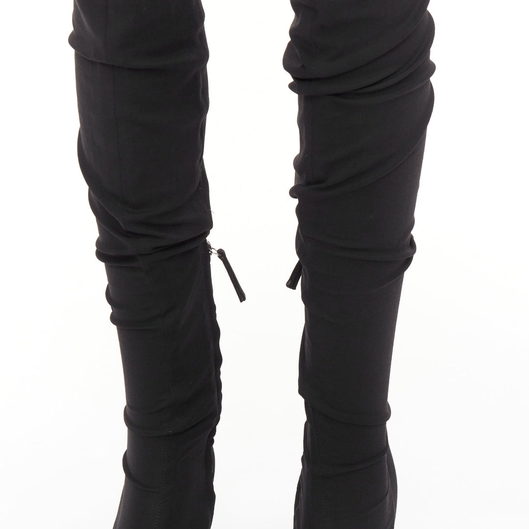 ALEXANDRE VAUTHIER COUTURE black tank jumpsuit pantashoes heel boots EU40