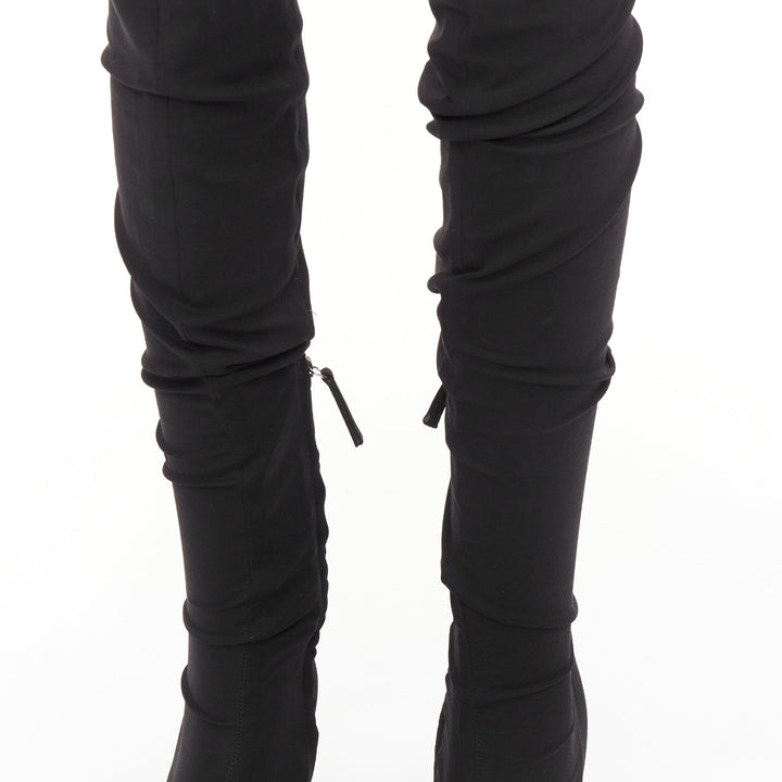 ALEXANDRE VAUTHIER COUTURE black tank jumpsuit pantashoes heel boots EU40
