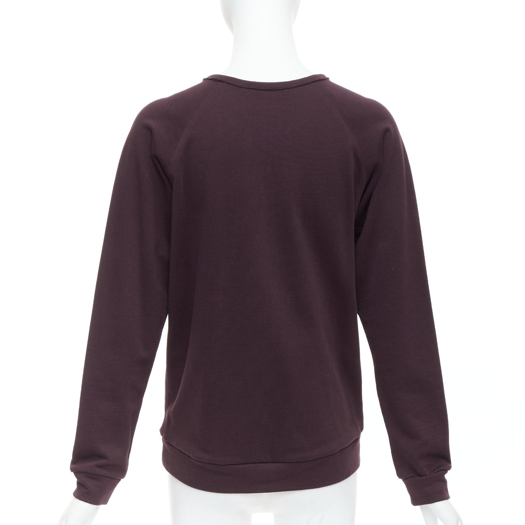 LANVIN purple fabric wrapped crystal embellished pullover