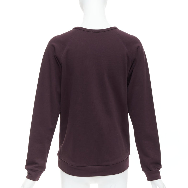 LANVIN purple fabric wrapped crystal embellished pullover