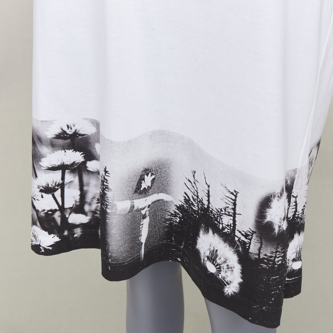 PRADA 2022 white cotton landscape print hem scoop tank dress XS
