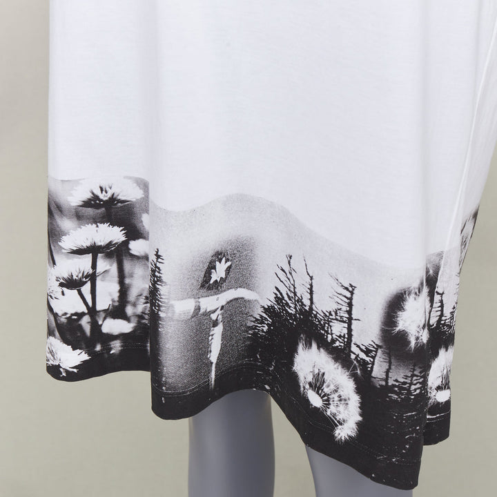 PRADA 2022 white cotton landscape print hem scoop tank dress XS