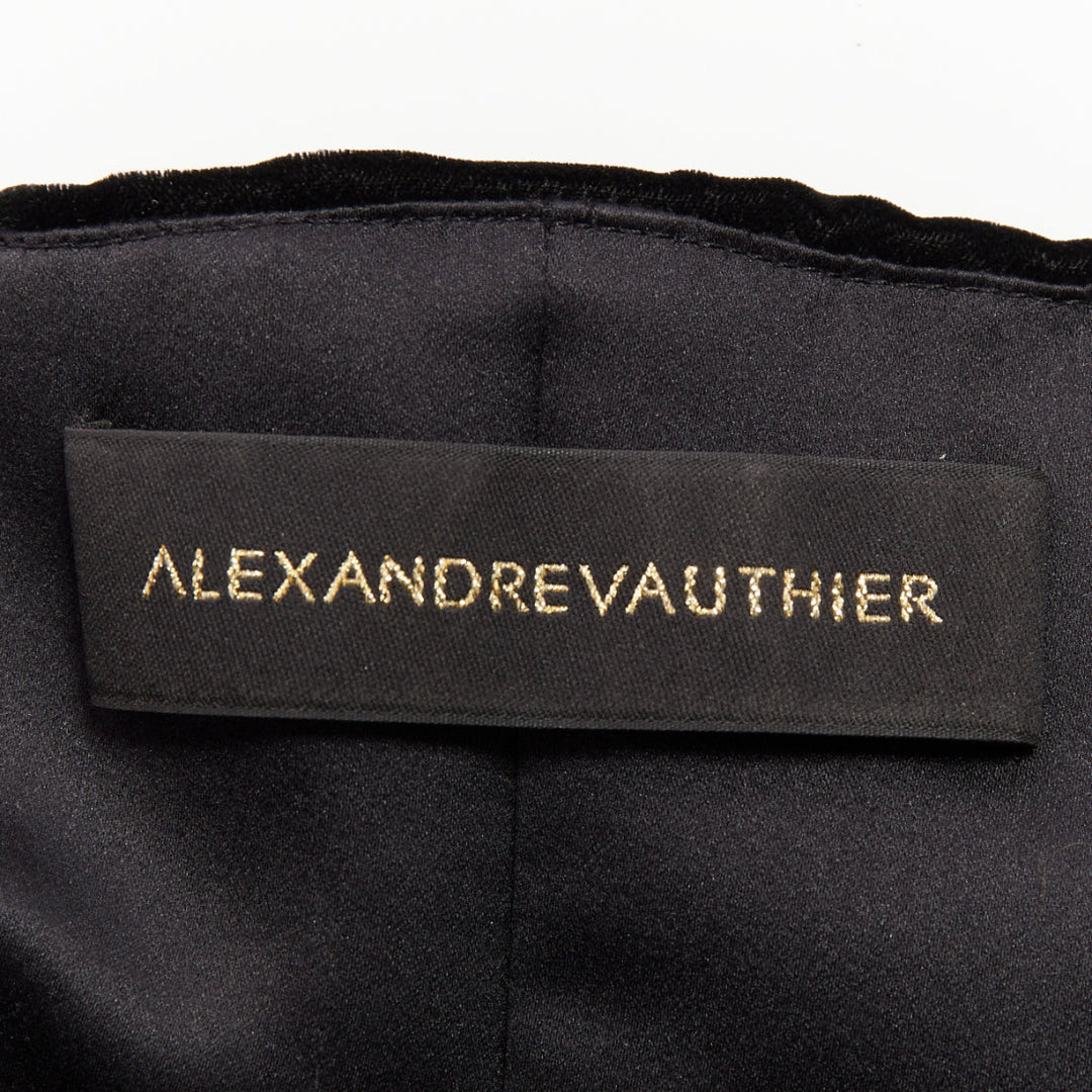 rare ALEXANDRE VAUTHIER COUTURE AW2017 Runway Lesage gold crystals ruffle top S