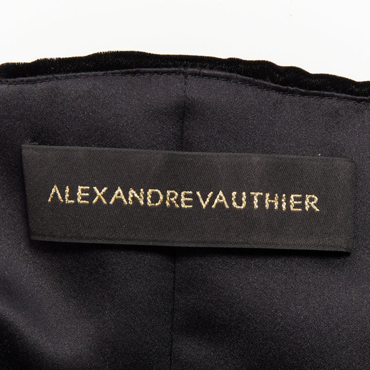 rare ALEXANDRE VAUTHIER COUTURE AW2017 Runway Lesage gold crystals ruffle top S