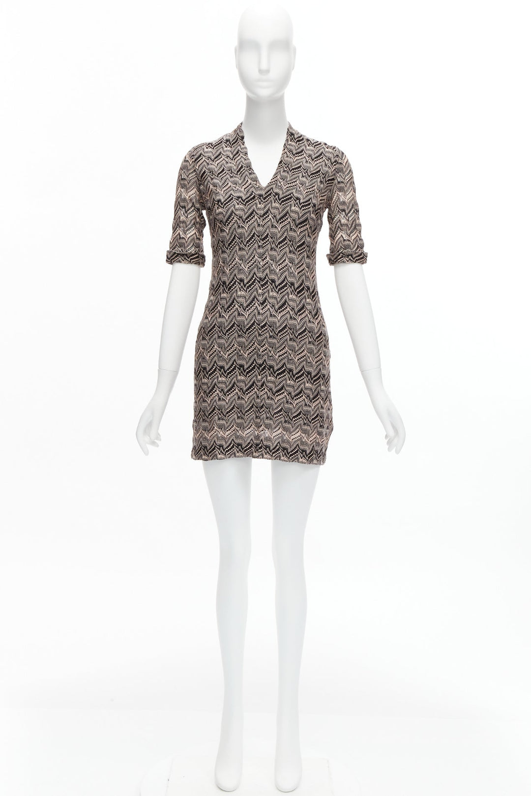 Female mannequin wearing Missoni Black Wool Women Casual Dress in Size IT38 | Available at JHROP