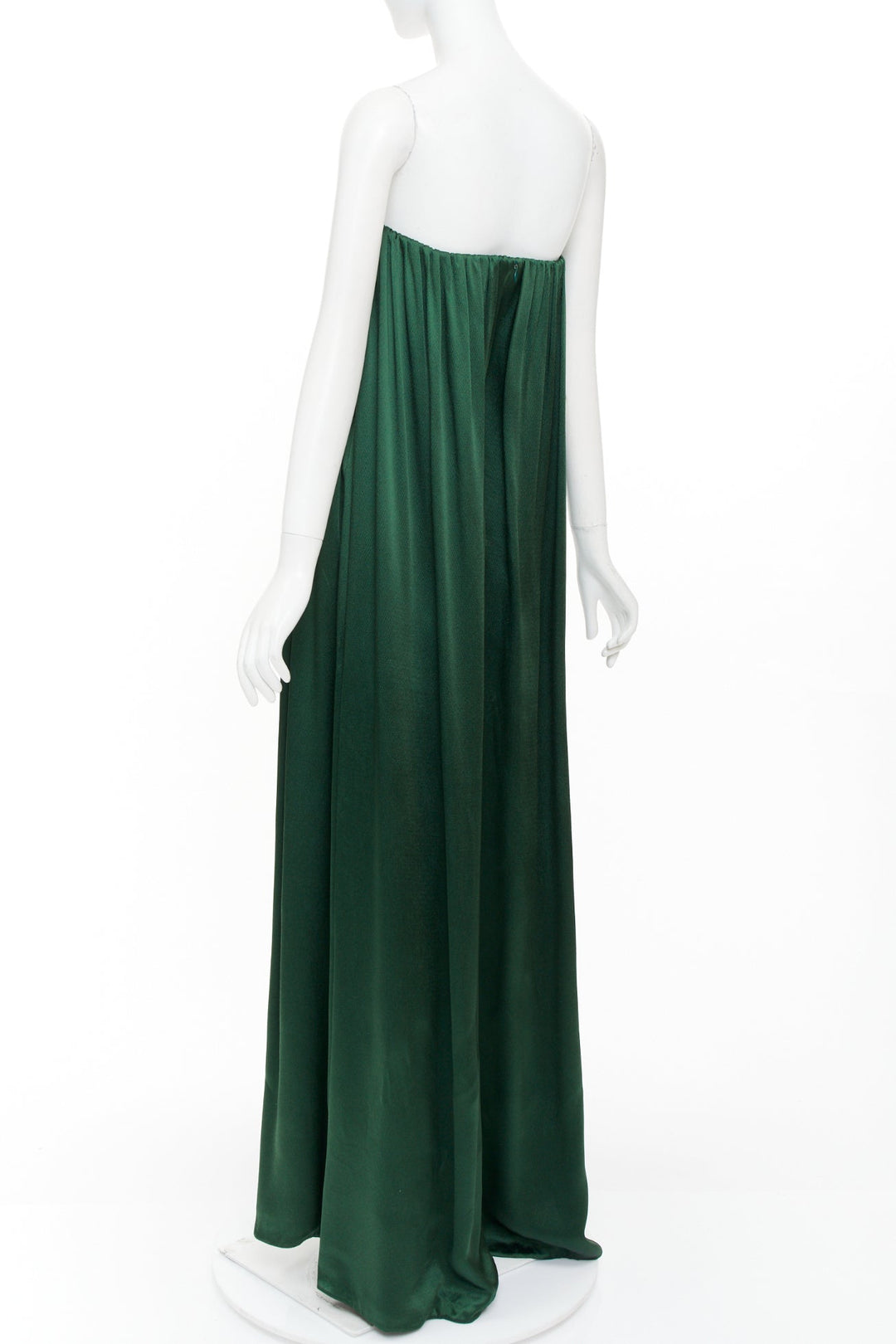 EMILIA WICKSTEAD 2020 Elaine strapless emerald green satin gown dress UK6 XS