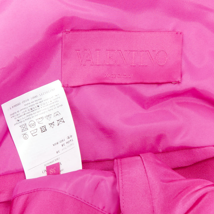 VALENTINO Pier Paolo Piccioili 2022 silk moire PP Pink silk shirt dress IT38 XS