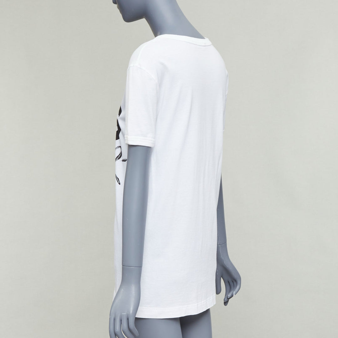 DOLCE GABBANA white cotton Beautiful D&G Life print tshirt IT36 XS