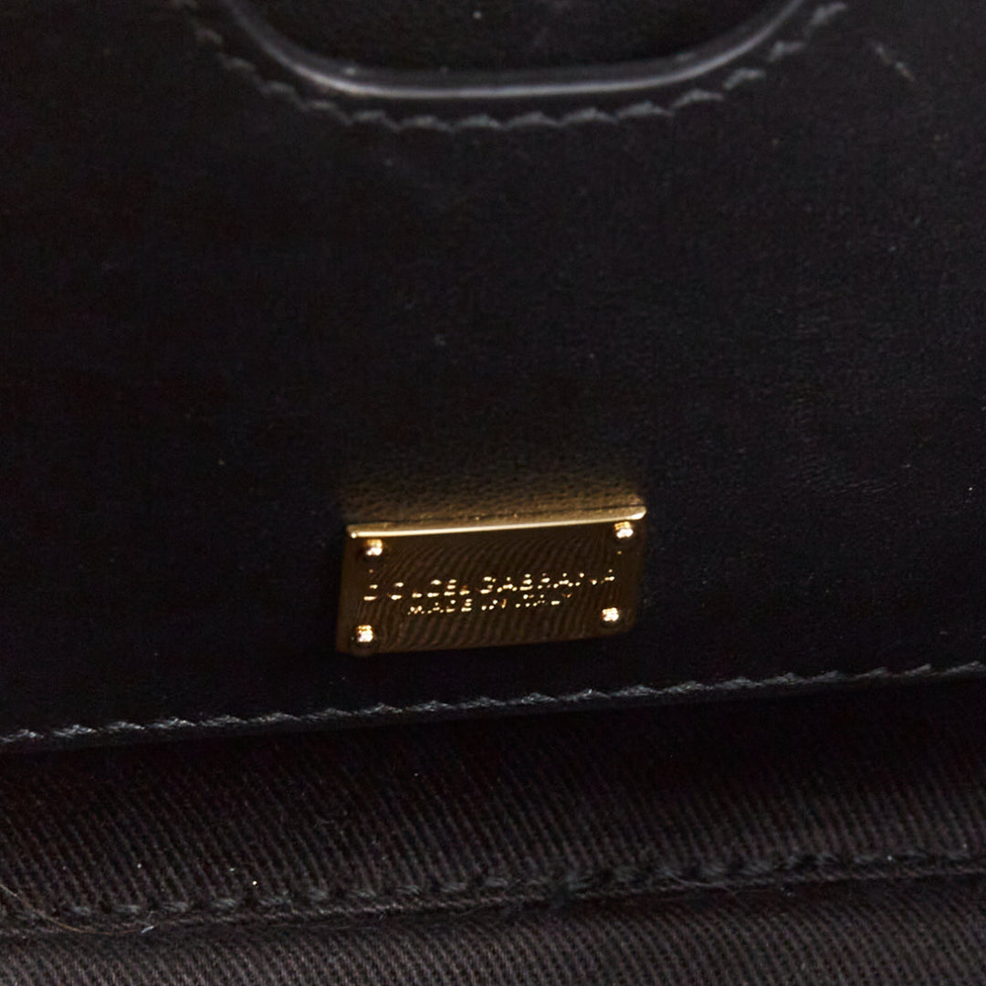 DOLCE GABBANA 2016 Box Rosaria red white striped leather padlock bag