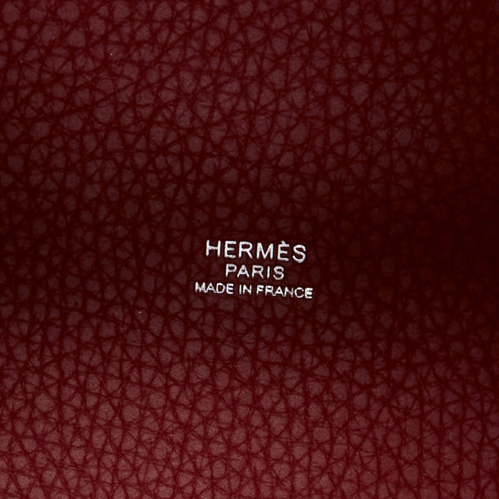 HERMES Picotin Lock 22 red clemance palladium hardware tote bag