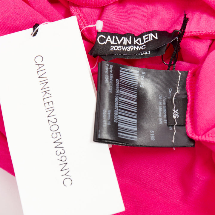 CALVIN KLEIN 205W39NYC Superfine pink embroidered logo long sleeve turtleneck L