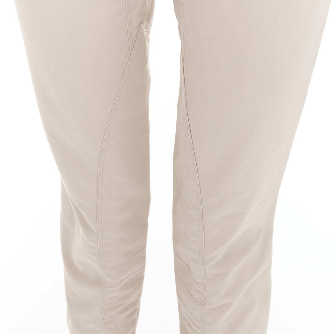 PRADA 2010 beige cotton blend low waist tapered pants IT40 S
