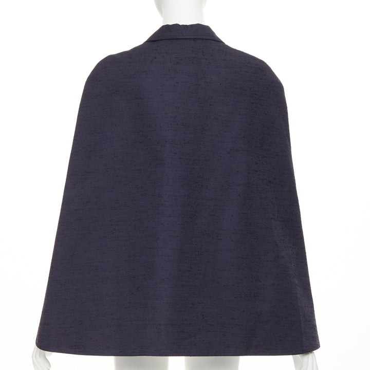DIOR 2020 Shantung double breasted structured blazer cape jacket FR36 XS