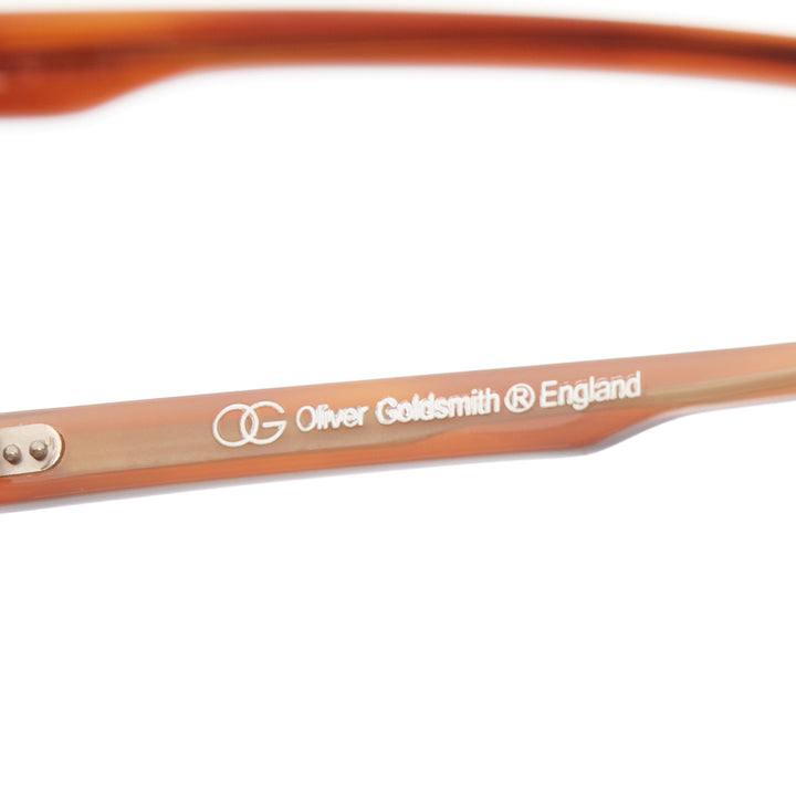 OLIVIER GOLDSMITH Carl dark butterscotch brown aviator sunglasses
