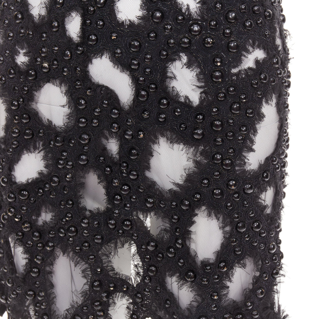 LOUIS VUITTON 2024 Runway beaded sequin tulle distressed cutout dress Zendaya