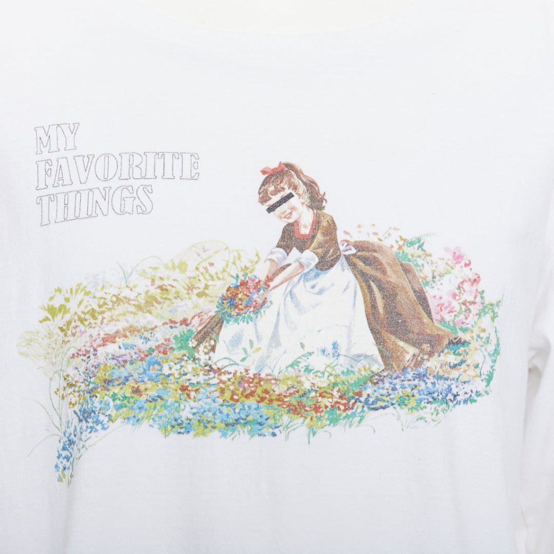 UNDERCOVER John My Favourite Things white cotton print long sleeve tee JP3 L