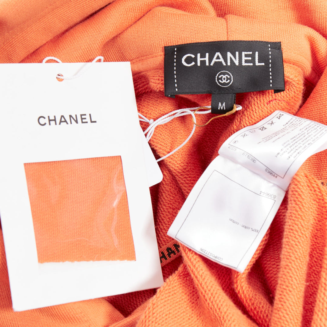 CHANEL Pharrell Williams 19D orange lesage crystal embroidered hoodie M