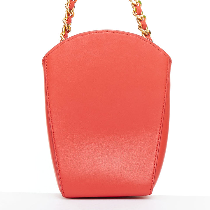 rare MOSCHINO McDonalds Fast Food Runway red yellow french fries crossbody bag