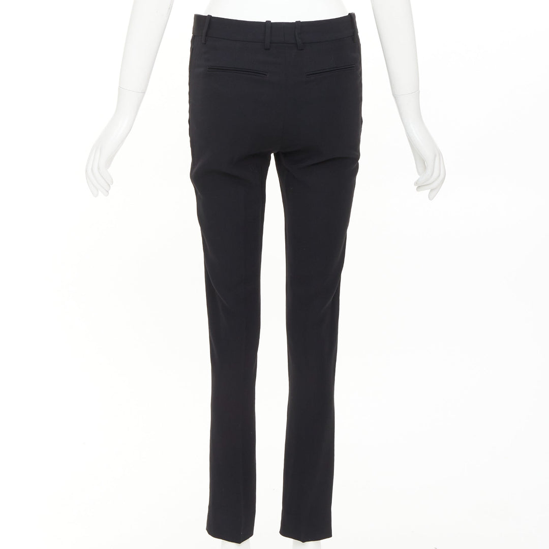OLD CELINE Phoebe Philo black high waisted pockets minimal cropped trousers FR34