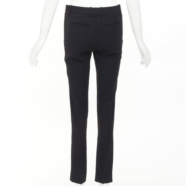 OLD CELINE Phoebe Philo black high waisted pockets minimal cropped trousers FR34