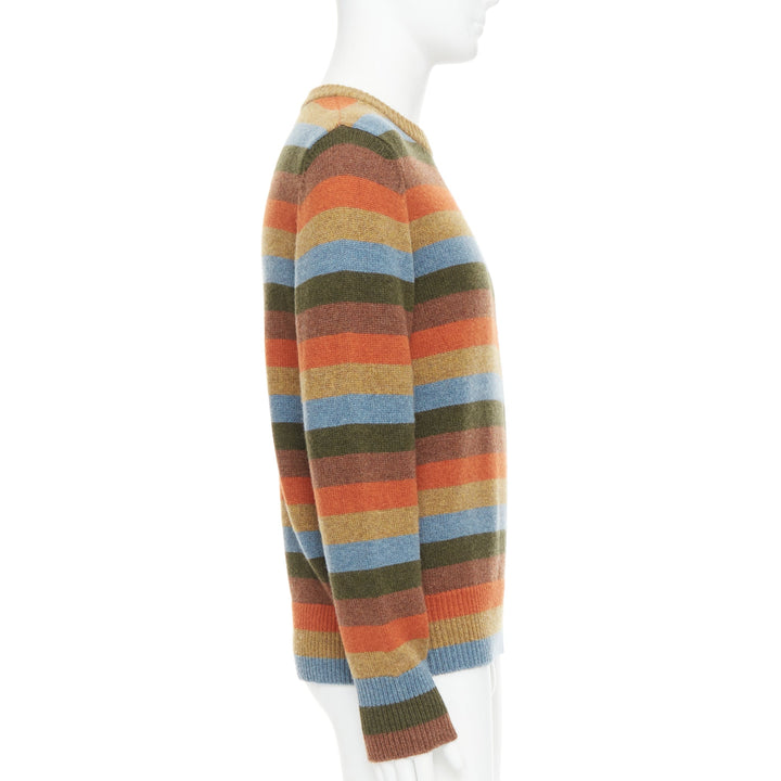 BOTTEGA VENETA cashmere blend multicolor striped pullover sweater IT48 M