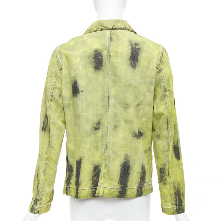 CHRISTIAN DIOR 2020 green acid wash tie dye CD overshirt jacket FR38 M