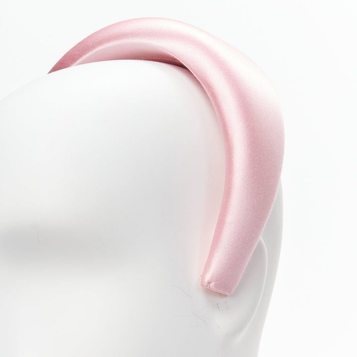 PRADA Alice light pink satin oversized padded puffy headband